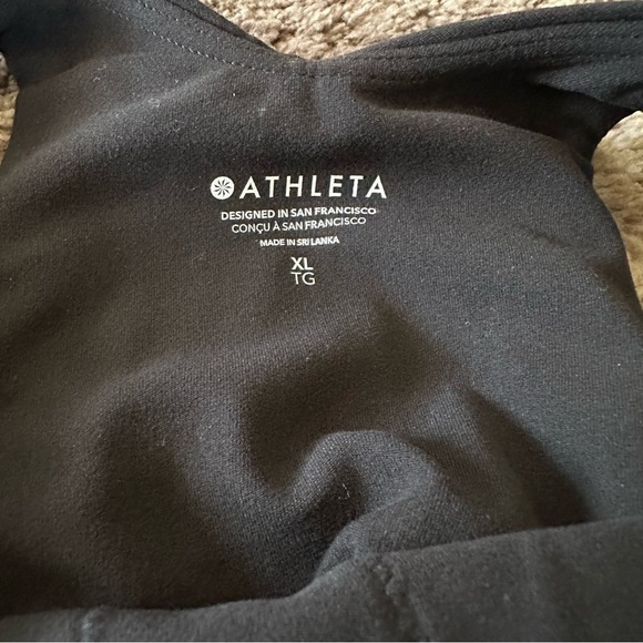 NWT Athleta Conscious Crop Bra A-C Black Powervita - Picture 5 of 7